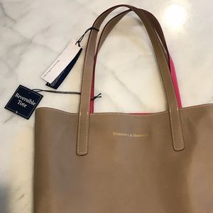 Dooney & Bourke Reversible Tote, Pink/Tan, NWT